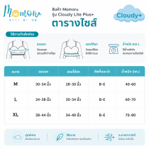 รุ่น Cloudy Lite Plus+ เสื้อชั้นใน สำหรับสาวพลัสไซส์ คัพ B-E บราไร้โครง ผ้านุ่ม ใส่สบาย