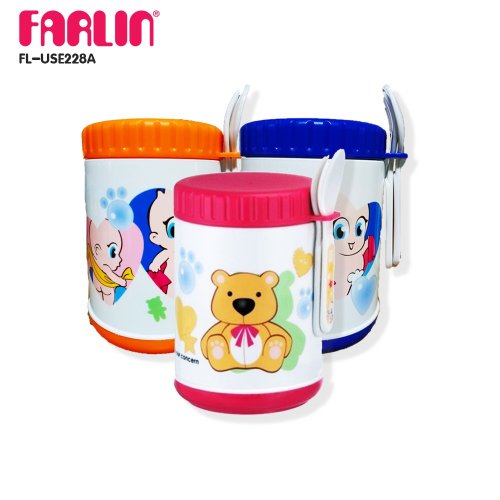 Farlin กล่องอุ่นเก็บอาหารพร้อมช้อนส้อม - 500 cc.