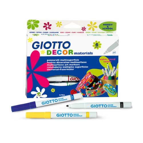 Giotto Be-Be ปากกาเมจิกตกแต่งวัสดุ 6 สี