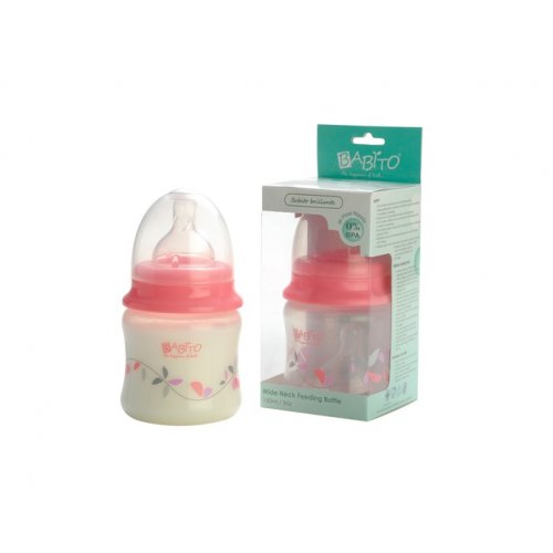 Babito ขวดนมชนิดคอกว้าง 5 oz (BPA Free)