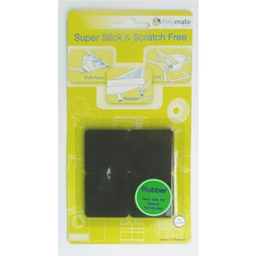 Polymate แผ่นยางรองอุปกรณ์ขาสี่เหลี่ยม 35x35x3 mm.