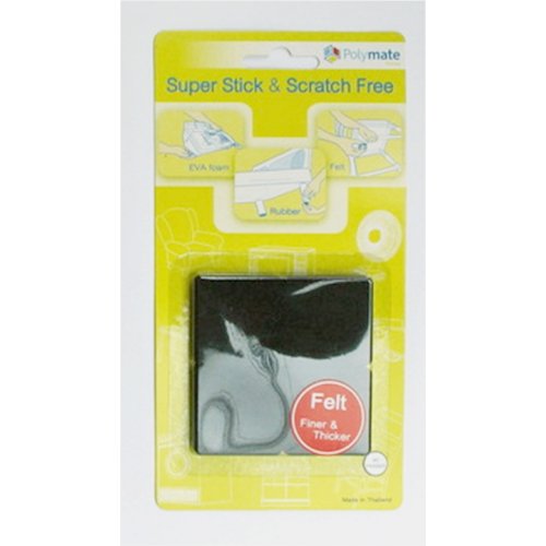 Polymate แผ่นสักหลาดรองอุปกรณ์ขาสี่เหลี่ยม 35x35x3 mm.