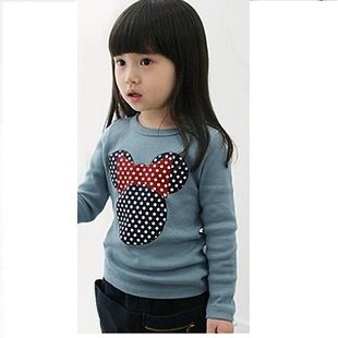 อื่นๆ-M2K เสื้อยืดแขนยาว Minnie-สีฟ้าอมเขียว