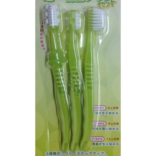 Aprica แปรงสีฟันสำหรับเด็ก Aprica Toothbrush 3 Step(แพคเกจไม่ค่อยสวย)
