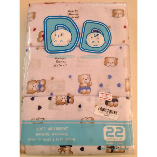 Baby Club ผ้าอ้อมสาลู 22*22 แพค 12 ผืน