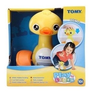 TOMY ตุ๊กตาเป็ด Tomy เดินได้(กล่องไม่สวยมีตำหนินิดหน่อย)-ไม่รับคืน