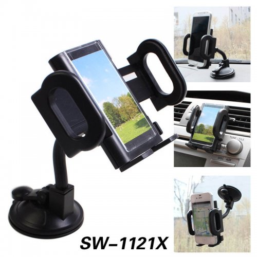 SW-1121X – แท่นวางโทรศัพท์ในรถ 360° ติดตั้งได้ 3 แบบ