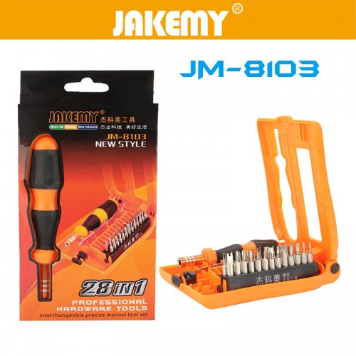 JAMEMY ไขควง 28 in 1 สำหรับซ่อมคอมพิวเตอร์ มือถือ รุ่น JM-8103