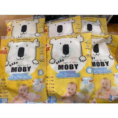 moby ขนาดทดลองใช้ เบบี้ โมบี้ ผ้าอ้อมสำเร็จรูป 2 ชิ้น