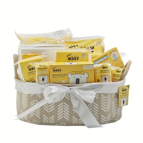 moby ชุดตระกร้าผ้าเตรียมคลอด ชุดเยี่ยมคลอด Baby Moby Gift Set สำหรับเด็กแรกเกิด