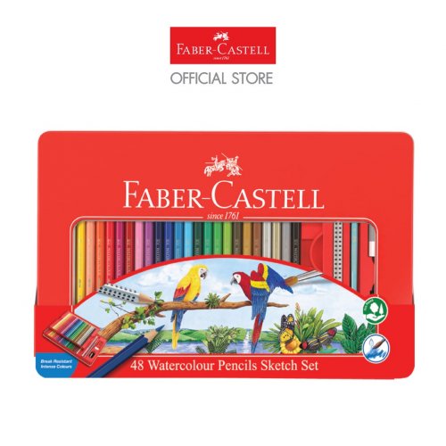 Faber-Castell สีไม้ระบายน้ำ 48 สี กล่องเหล็ก