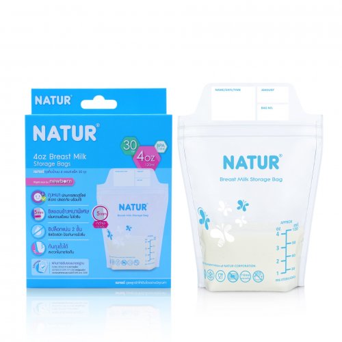 Natur ถุงเก็บน้ำนมแพค 30 ชิ้น ขนาด 4 oz ซื้อ 1 แถม 1