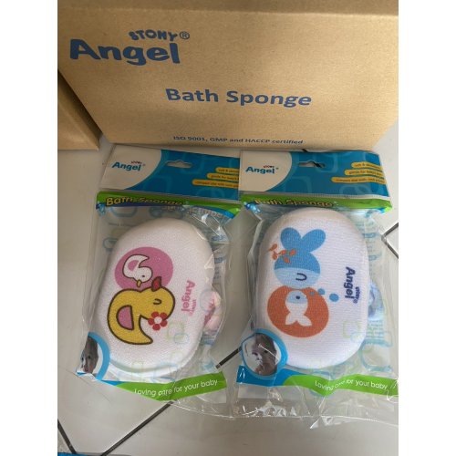 angel ฟองน้ำอาบน้ำเด็ก หุ้มผ้าขนหนู
