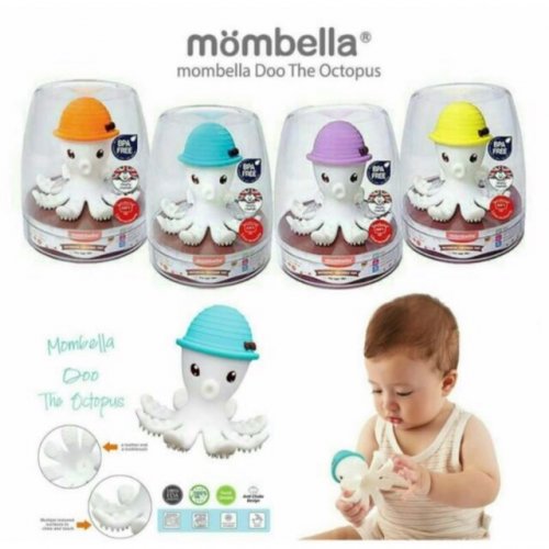 Mombella ยางกัดปลาหมึกมัมเบล่า ของแท้จากอังกฤษ ปลอดภัยมี มอก. ยางกัดซิลิโคนนิ่มส่งเสริมพัฒนาการ BPA Free Teether
