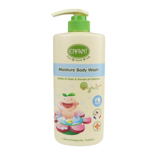 Enfant Organic Moisture Body Wash ครีมอาบน้ำ สำหรับเด็กแรกเกิด ขวดปั๊ม 500 ml.
