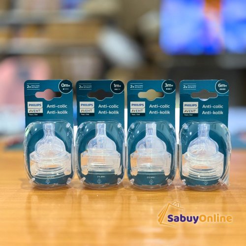 Philips AVENT ของแท้ศูนย์ไทย Philips AVENT จุกนม ซิลิโคน รุ่น ANTI COLIC (1กล่องมี2ชิ้น) *สินค้าจากศูนย์ไทย*