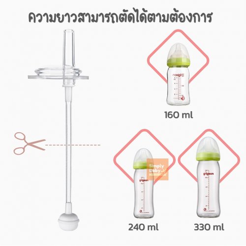 MOM2KIDS จุกหัดดูด หลอดกันสำลัก เด็กพร้อมกล่อง