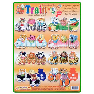 handtoy เกมจิ๊กซอแม่เหล็ก (Magnetic Jigsaw) ชุด Train